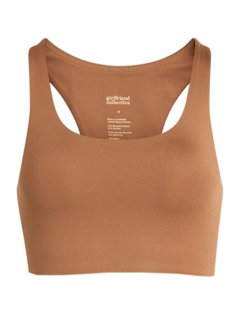 Girlfriend Collective Paloma Sports Bra in Twig | S